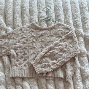 moon & madison Beige Cable Knit Sweater